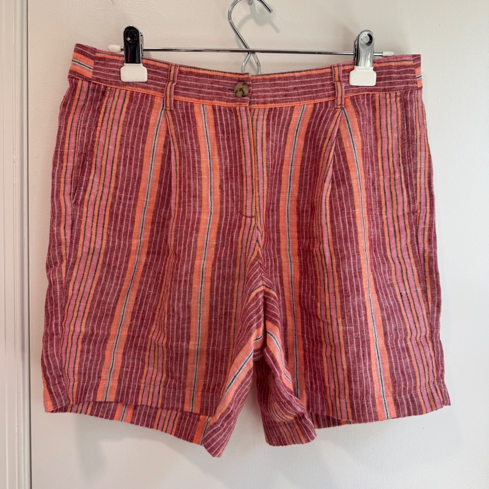 J. Jill Striped Red and Orange Women's Shorts
